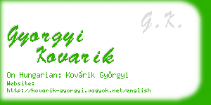 gyorgyi kovarik business card