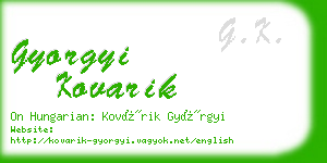 gyorgyi kovarik business card